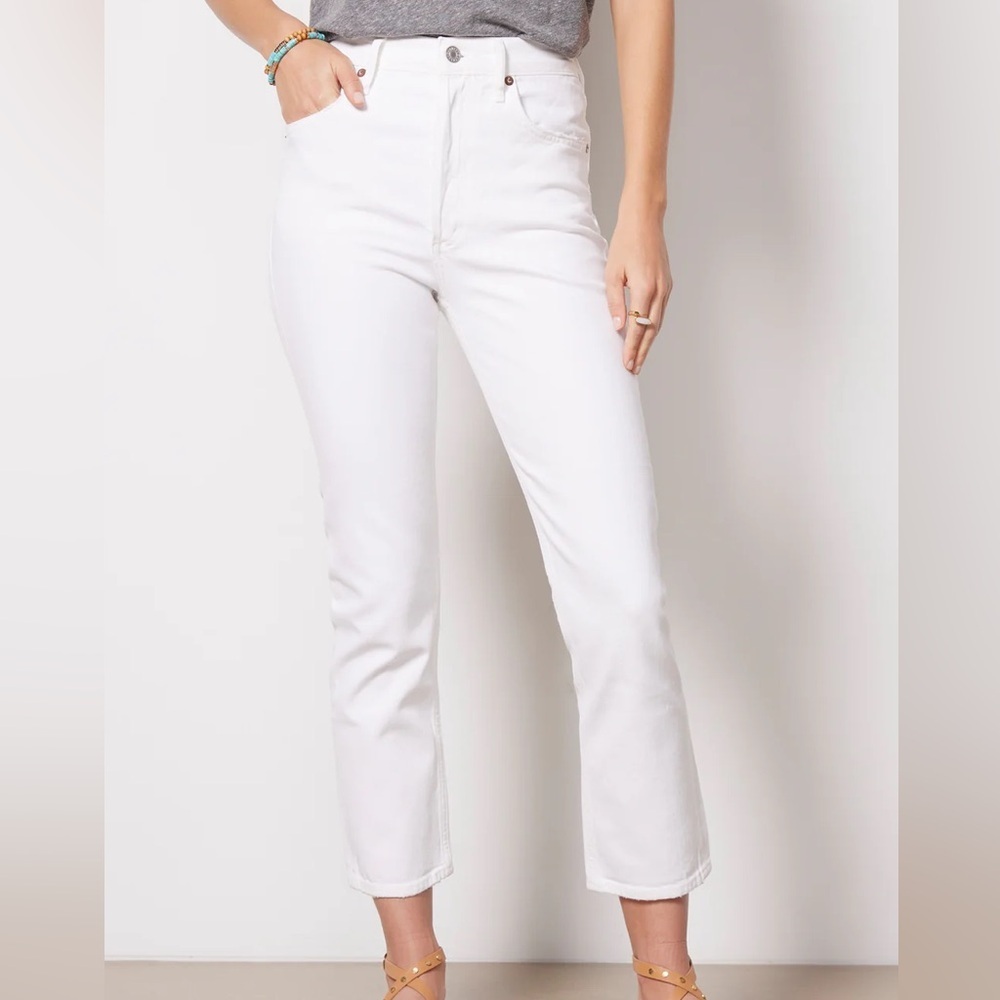 Agolde Riley High Rise Straight Jeans - Picture 1 of 7